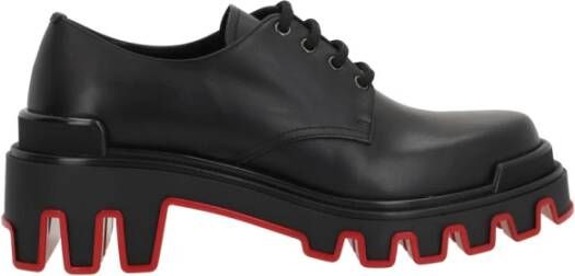 Christian Louboutin Zwarte platte schoenen voor mannen Black Heren