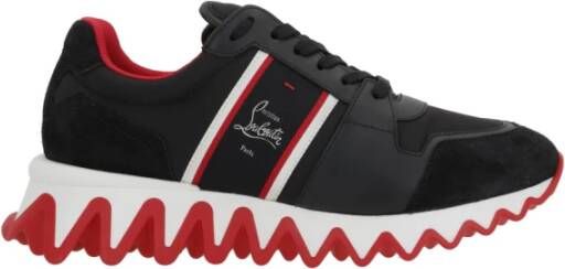 Christian Louboutin Zwarte Shark Platte Sneakers Black Heren