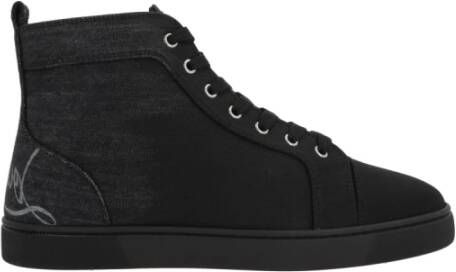 Christian Louboutin Zwarte Stoffen Sneakers Gemaakt in Italië Black Heren