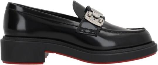 Christian Louboutin Zwarte Urban Moc Lock Platte Schoenen Black Dames