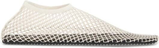 Christopher Esber Mesh Ballerina Flats Elegant Style White Dames