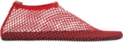 Christopher Esber Rode Mesh Vierkante Neus Platte Schoenen Red Dames