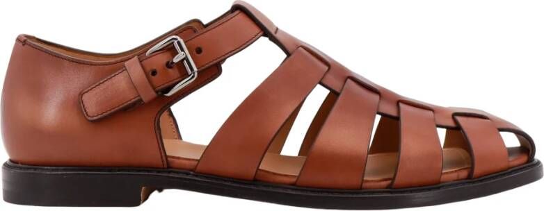 Church's Bruine Leren Sandalen met Enkelband Brown Heren