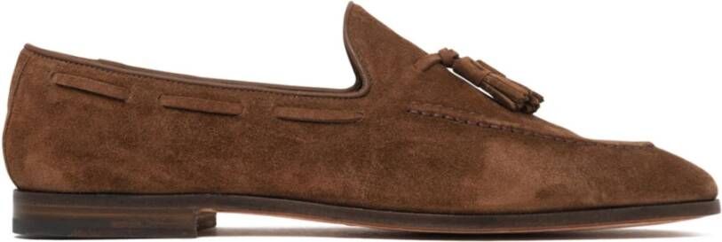 Church's Bruine Suède Loafers met Kwast Detail Brown Heren