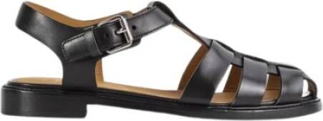 Church's Flat Sandals Black Dames