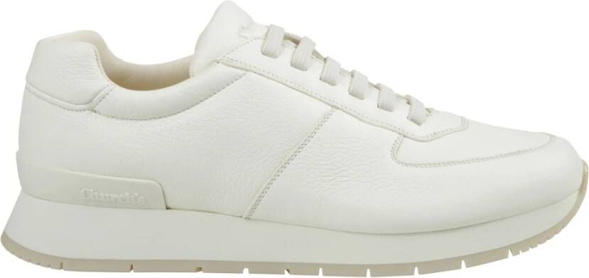 Church's Hertenleren Sneakers met Stoffen Details White Heren