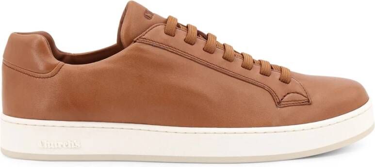 Church's Leren sneakers met gegraveerd logo Brown Heren