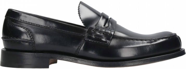 Church's Handgemaakte College Mocasin Zwarte Suède Sandalen Black Heren