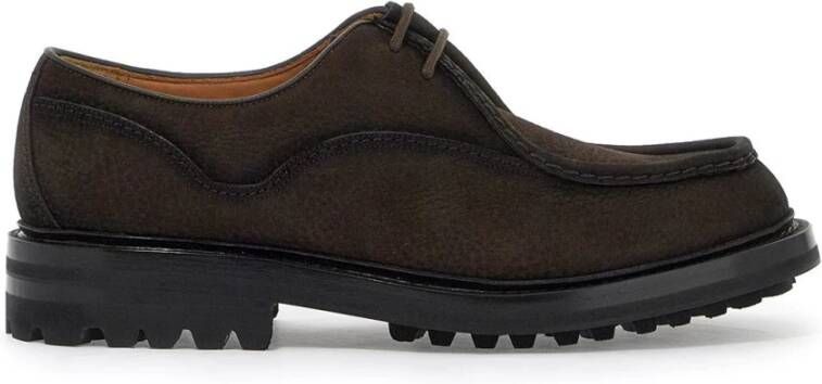 Church's Nubuck Veterschoenen met Ronde Neus Brown Heren