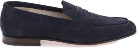 Church's Stijlvolle Suède Loafers Blue Heren