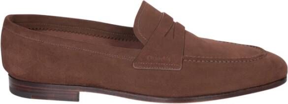 Church's Suède Loafer met Amandelvormige Neus Brown Heren