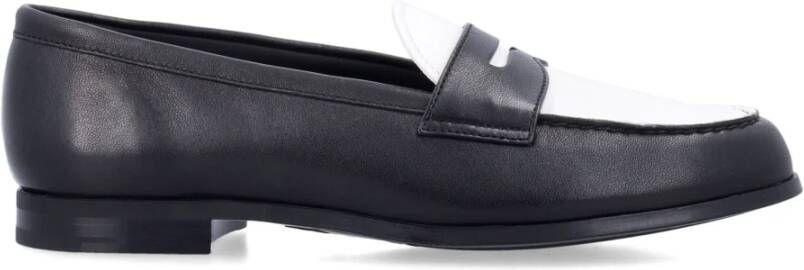 Church's Tweekleurige Leren Loafers Zwart Ivoor Black Dames