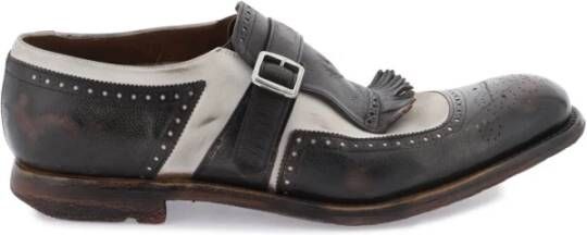 Church's Vintage-look Shanghai loafers met franjes Black Heren