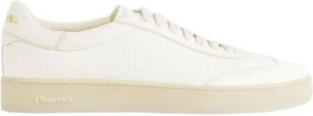 Church's Witte Leren Sneakers Beige Rubberen Zool White Heren