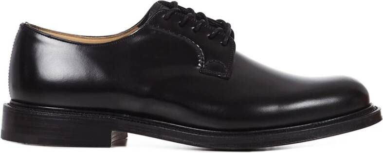 Church's Zwarte Leren Derby Schoenen Black Heren