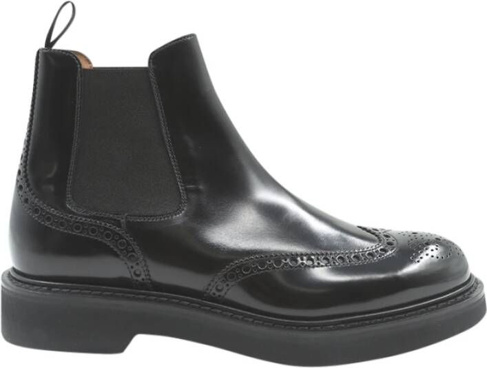 Church's Zwarte Chelsea Platte Schoenen Black Heren