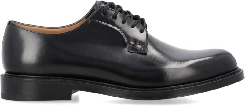 Church's Zwarte Leren Derby Schoenen Black Heren