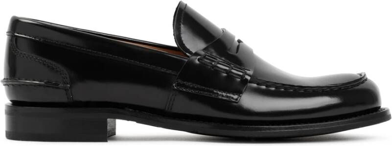 Church's Zwarte leren loaferschoenen Black Dames