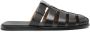 Church's Zwarte Leren Platte Sandalen Kooi Ontwerp Black Heren - Thumbnail 1