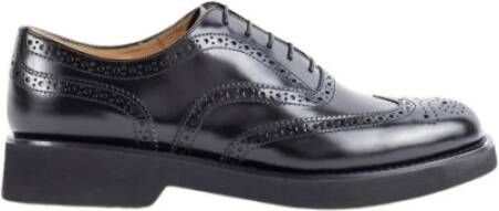 Church's Zwarte Leren Richelieu Schoen Black Dames