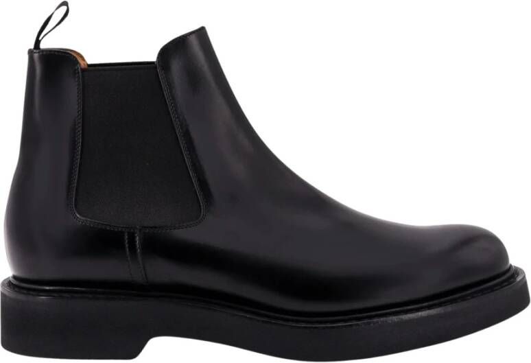 Church's Zwarte platte schoenen met rubberen zool Black Heren