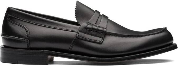 Church's Zwarte Leren Loafer met Versterkendeaad Mod. Pembrey Black Heren