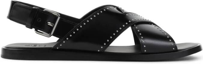 Church's Zwarte Leren Sandalen Elegante Stijl Black Dames