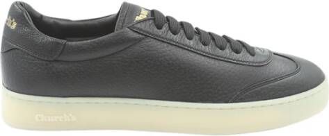 Church's Zwarte Sneakers van Hertenleer met Leren Voering Black Heren