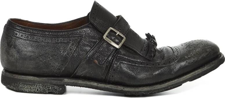 Church's Zwarte Suède Monnik Schoenen met Brogue Black Heren