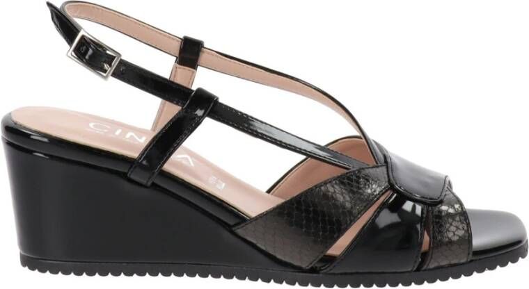 Cinzia Soft Dames Sandalen van Kunstleer Black Dames