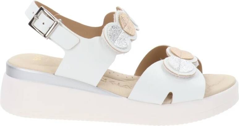 Cinzia Soft Dames Sandalen van Kunstleer met Gesp Sluiting White Dames