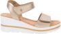 Cinzia Soft Dames Sandalen van Kunstleer met Klittenbandsluiting Yellow Dames - Thumbnail 1