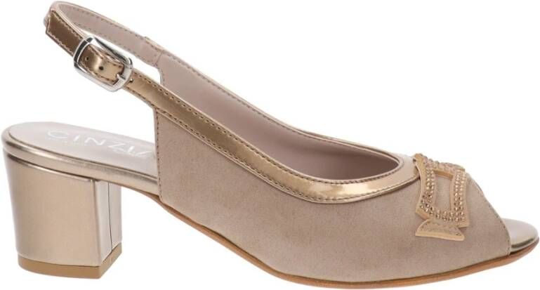 Cinzia Soft Elegante hooggehakte schoenen van imitatieleer Beige Dames