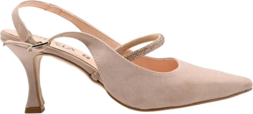 Cinzia Soft Elegante Nude Rame Hoge Hakken Pink Dames