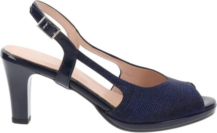 Cinzia Soft Elegante Satijnen Hoge Hakken Blue Dames