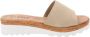 Cinzia Soft Flat Sandals Beige Dames - Thumbnail 1