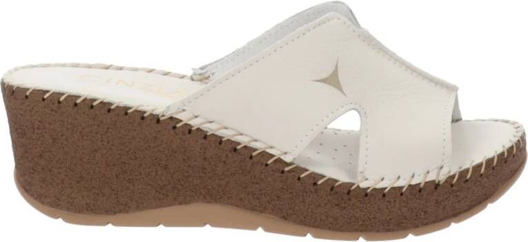 Cinzia Soft Flat Sandals White Dames