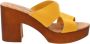 Cinzia Soft Hoge hak leren instap sandalen Yellow Dames - Thumbnail 1