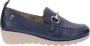 Cinzia Soft Leren Dames Mocassins Slip-On Stijl Blue Dames - Thumbnail 9