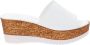 Cinzia Soft Leren Dames Slippers Slip-On Sluiting White Dames - Thumbnail 1