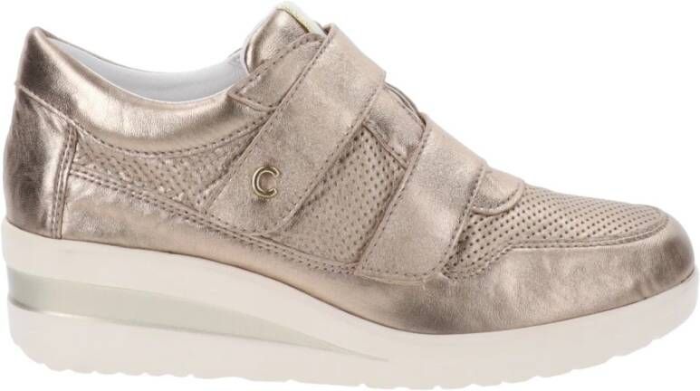 Cinzia Soft Leren Dames Sneakers Brown Dames