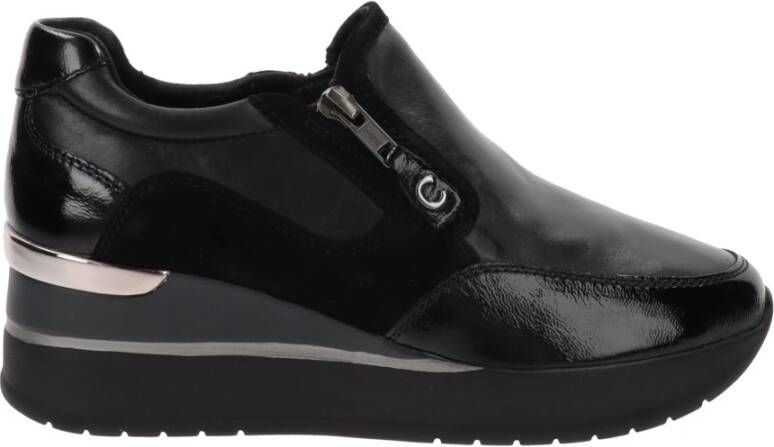 Cinzia Soft Leren Dames Sneakers Comfort Stijl Black Dames