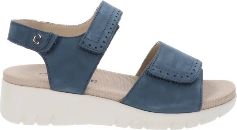 Cinzia Soft Leren Damessandalen Blue Dames