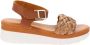 Cinzia Soft Leren Zomer Sandalen Brown Dames - Thumbnail 1