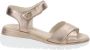 Cinzia Soft Leren Sandalen met Klittenbandsluiting Beige Dames - Thumbnail 8