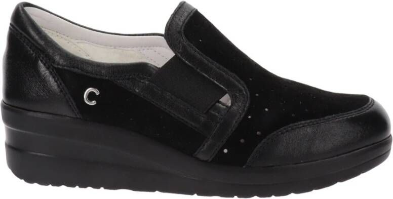 Cinzia Soft Leren Sneakers voor Dames Black Dames