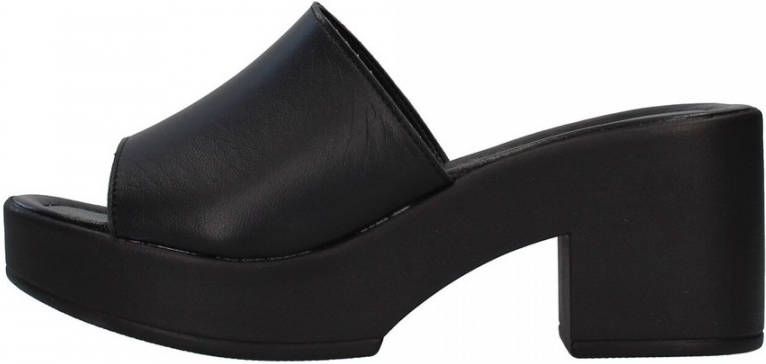 Cinzia Soft Leren Damesandalen Slip-On Sluiting Black Dames