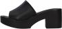 Cinzia Soft Leren Damesandalen Slip-On Sluiting Black Dames - Thumbnail 1