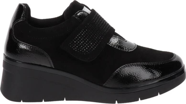 Cinzia Soft Sneakers van imitatieleer Stijlvol ontwerp Black Dames