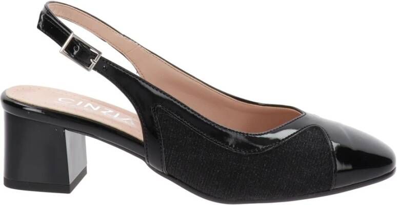 Cinzia Soft Dames Hakken Schoenen van Imitatieleer met Gesp Sluiting Black Dames